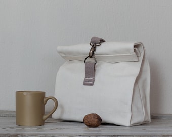 Natural Canvas Lunch Bag: Vegan Cotton Sack