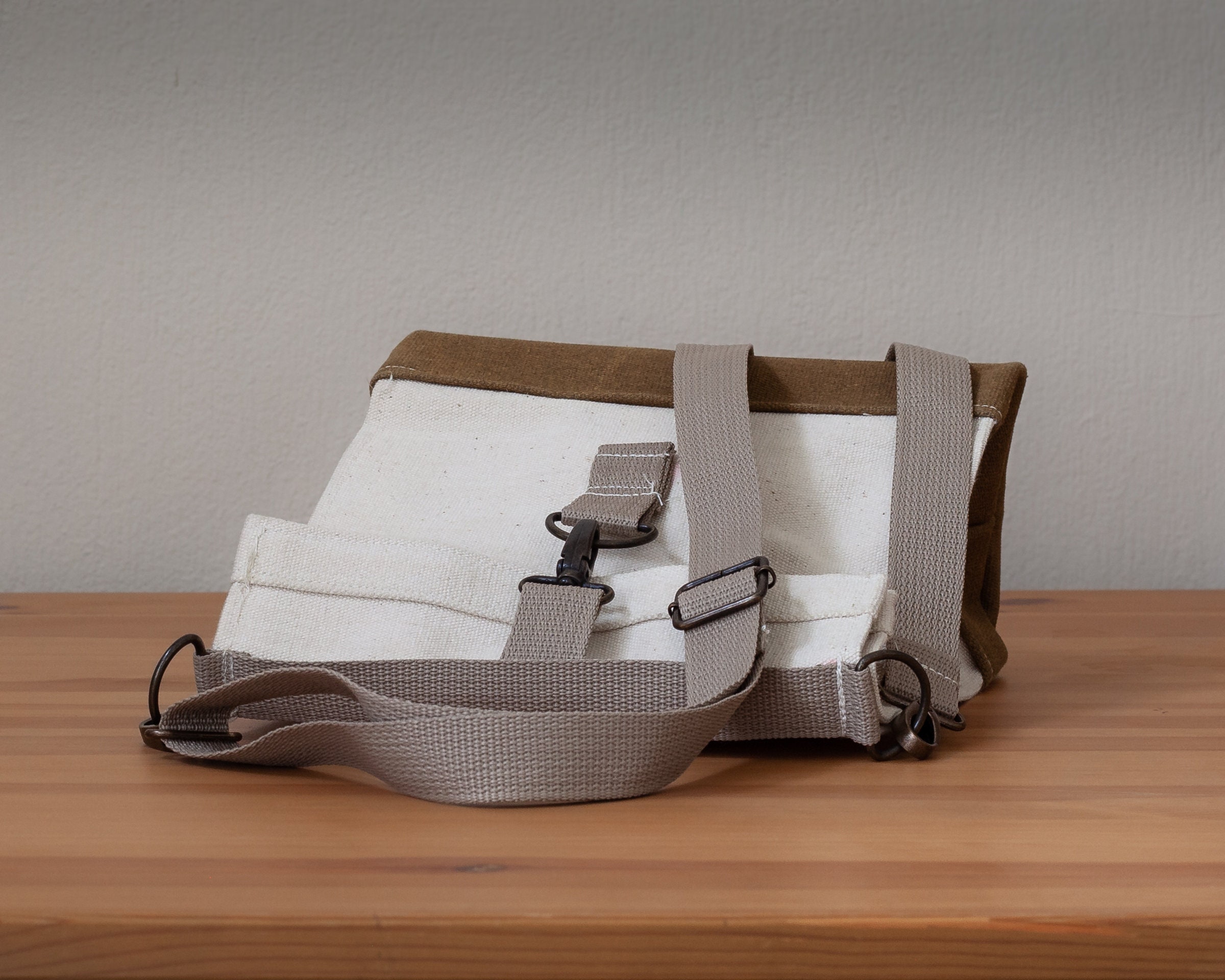 Lunch Bag With Shoulder Strap Thick Raw Fabric Lunch Bag Etsy