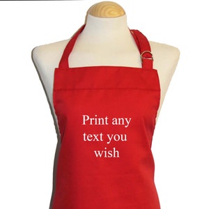 Create your own personalised apron - size medium - Add any text you would like