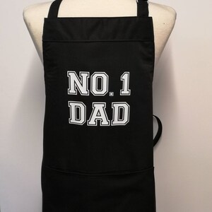 No. 1 dad apron - large. Made in England 4 apron colours to choose from