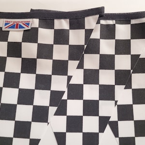 Black check bunting - 10 mtr. Ska / two tone / Newcastle/ Derby  Made in England