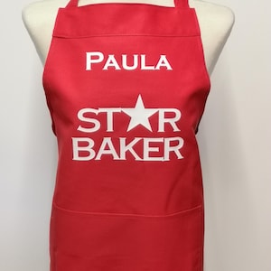 Medium Star baker personalised apron -  Made in England