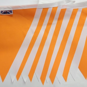 Orange and white fabric bunting - 10 mtr