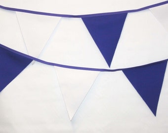 Scotland bunting- 10 mtr navy and white flags
