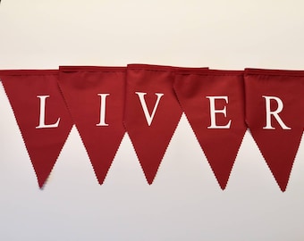 Drapeau Officiel Liverpool FC - Liverbird Rouge Et Blanc
