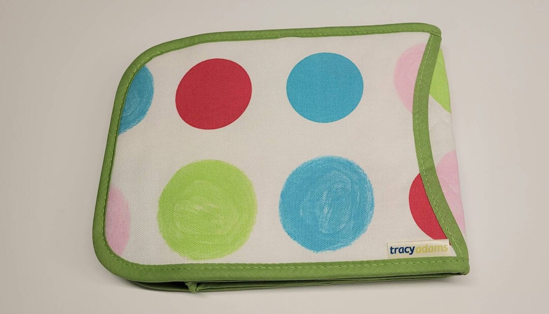 Double Oven Mitt Green Trim With Large Colourful Spots. Made Etsy