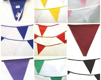 Wedding Fabric Bunting: 10 mtr bunting - many colours available