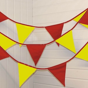 Red and Yellow bunting - 10 mtr Spain / Chinese new year