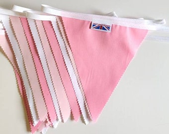 Pink bunting colours - 10 mtr. Made in England