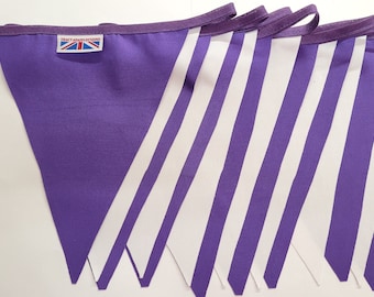 Purple and white bunting - 10 mtr