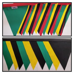 Jamaica bunting - Jamaica independence day. 10 mtr fabric bunting - made in England