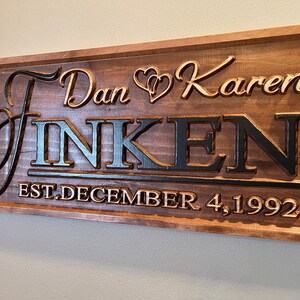 3d carved wood wedding anniversary sign