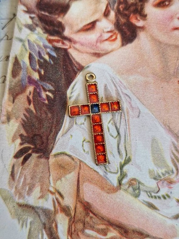 Ciondolo Croce Cristo In Oro Giallo 18 Kt 750 (6121 - Foto 7