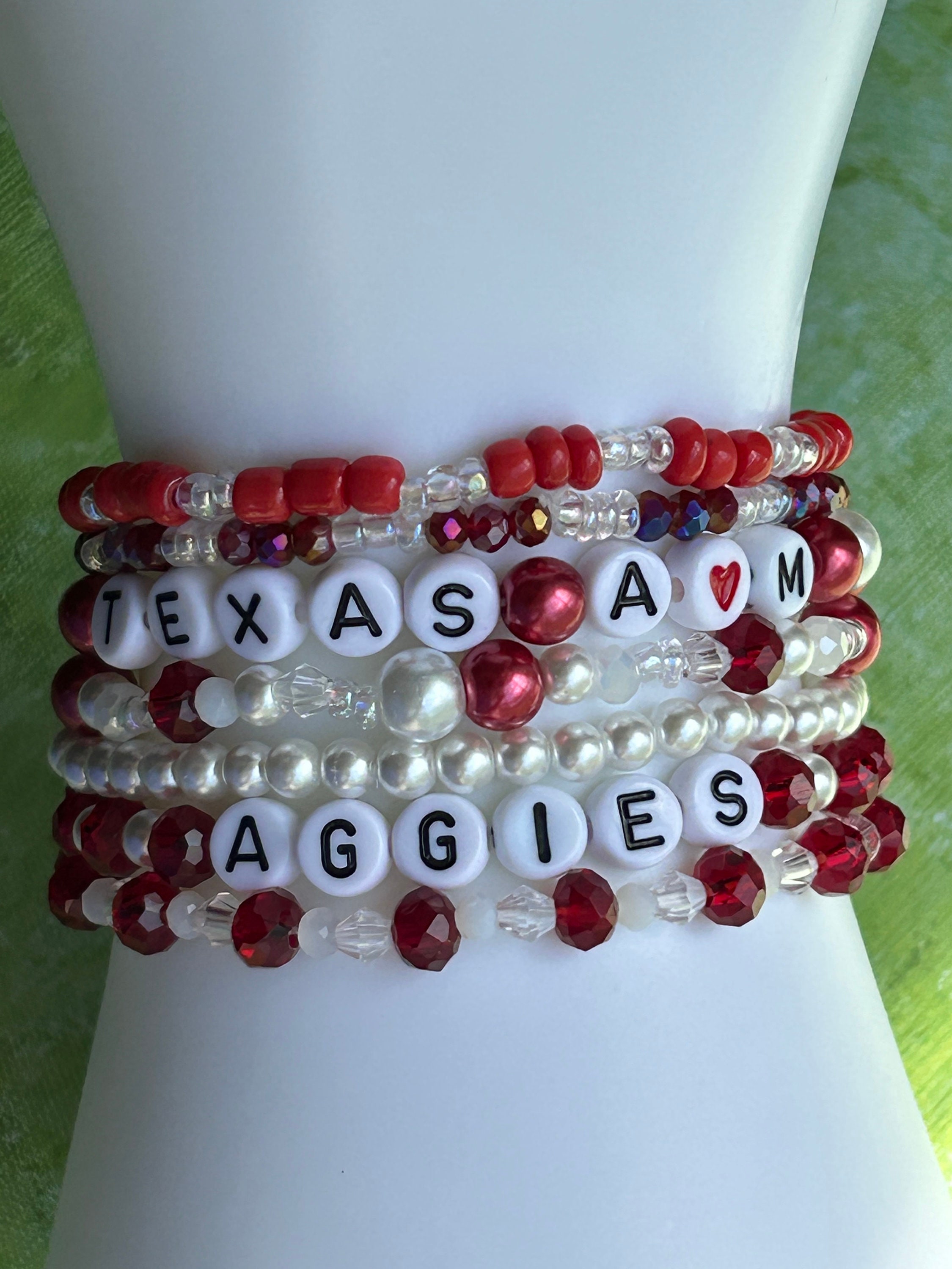 Michigan USF Beaded Stretch Bracelets Set UCF Virginia Cavaliers Ohio