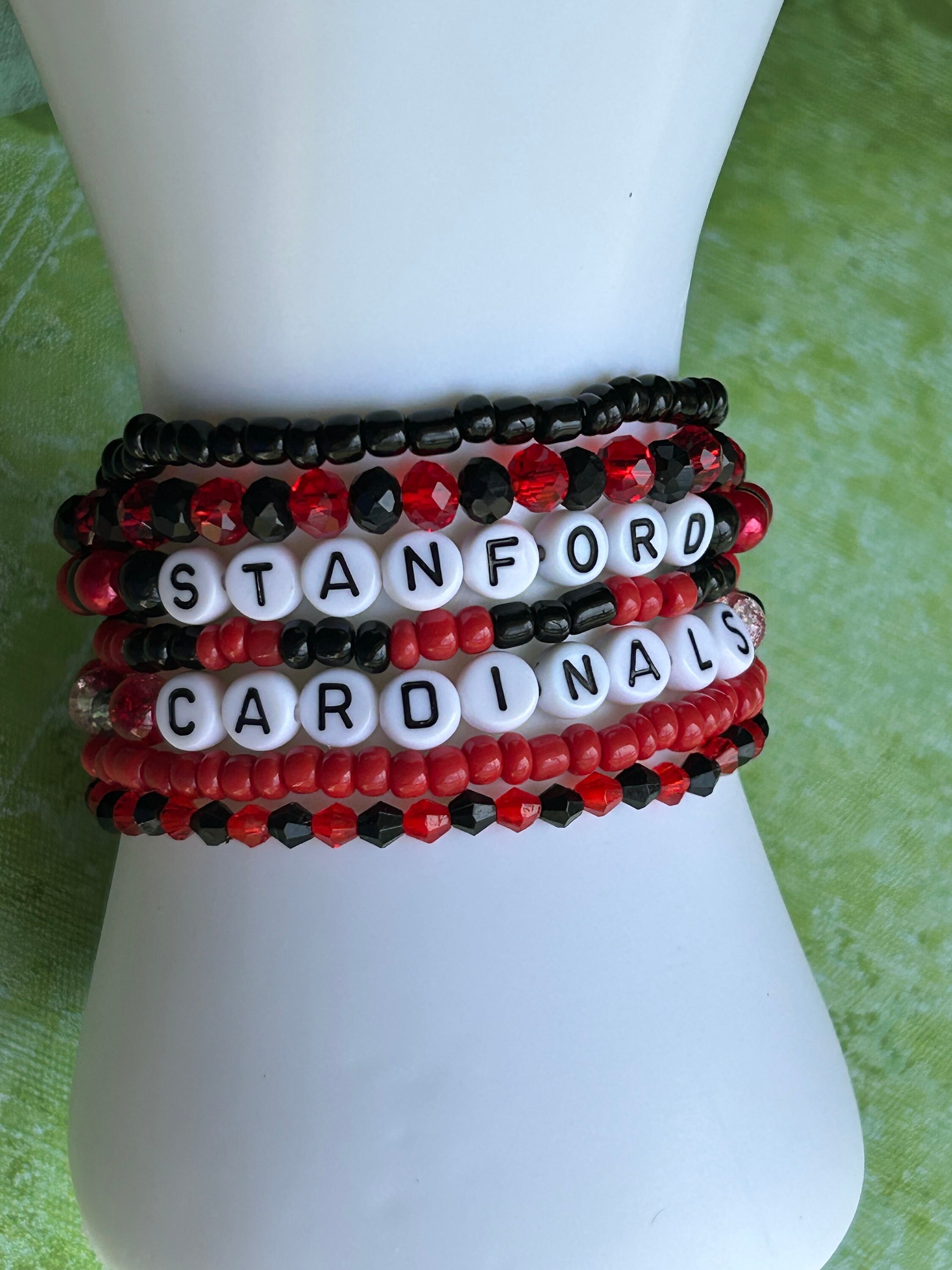 Michigan USF Beaded Stretch Bracelets Set UCF Virginia Cavaliers Ohio