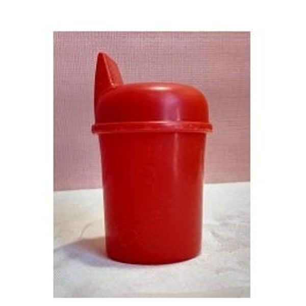 Vintage 1950's Tumbler Red Plastic Drinking Glass Heinz Promo Promotion Baby Food Free Shipping Canada USA