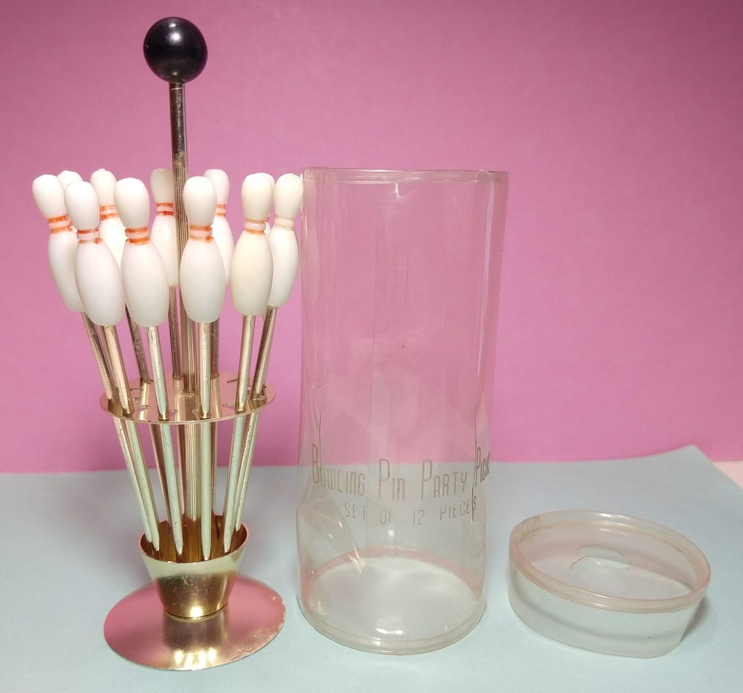 Set of 12 Cocktail Picks Bowling Game Gift Idea Free Shipping Etsy