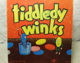 Vintage 1940 Tiddledy Winks game Somerville Game boxed Free Shipping Canada USA