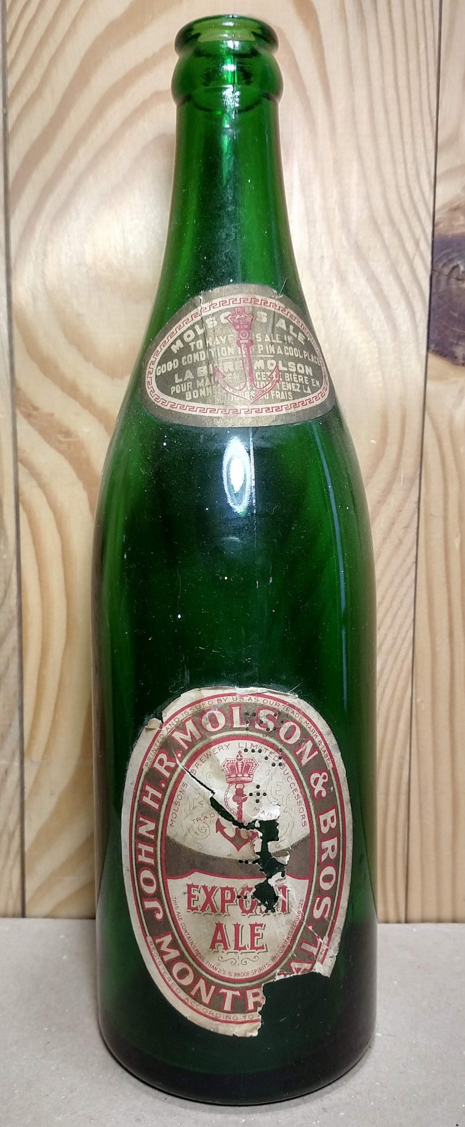 Vintage Antique John H.R. Molson Montreal Beer Bottle Free Etsy