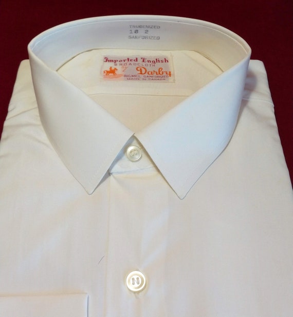 Vintage chemise blanche classique années 1940-50 … - image 4