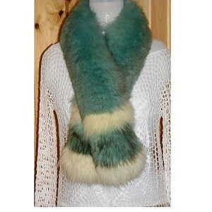 Popular Handmade Recycled Genuine Fox Fur Stole Collar Scarf Free Shipping Canada USA