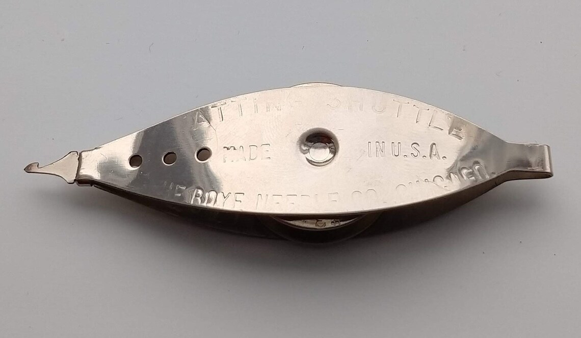 Tatting Shuttle Tatting Shuttle Vintage 1950 Chrome NOS New Never Used