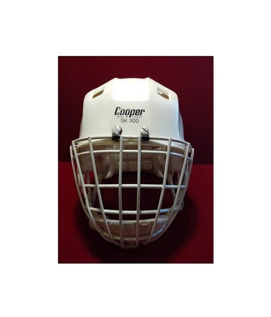 Vintage 1970's Cooper SK 300 SK300 Hockey Helmet White Etsy
