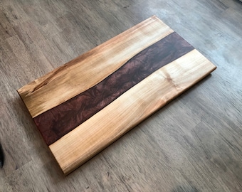 Maple and Maple Honey Dew Epoxy River Charcuterie Board