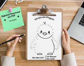 Painting by numbers for children | Dot to dot animals | Connect the numbers & quiz | Educational game preschool elementary school | PDF download