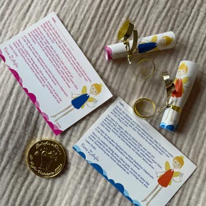Zahnfee Brief mit Goldmünze – personalisierbar mit Namen – Zahnfee Geschenk für Kinder Zahnfee Überraschung – Erinnerungsstück Zahnfee Münze