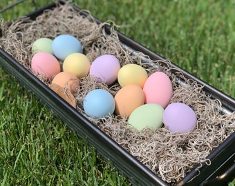 Decorative Ceramic Hen Easter Eggs - 12 pack