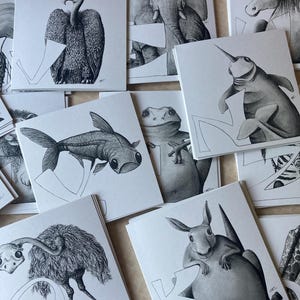 Carte de voeux sur le thème des animaux - partie 2 (J - R)