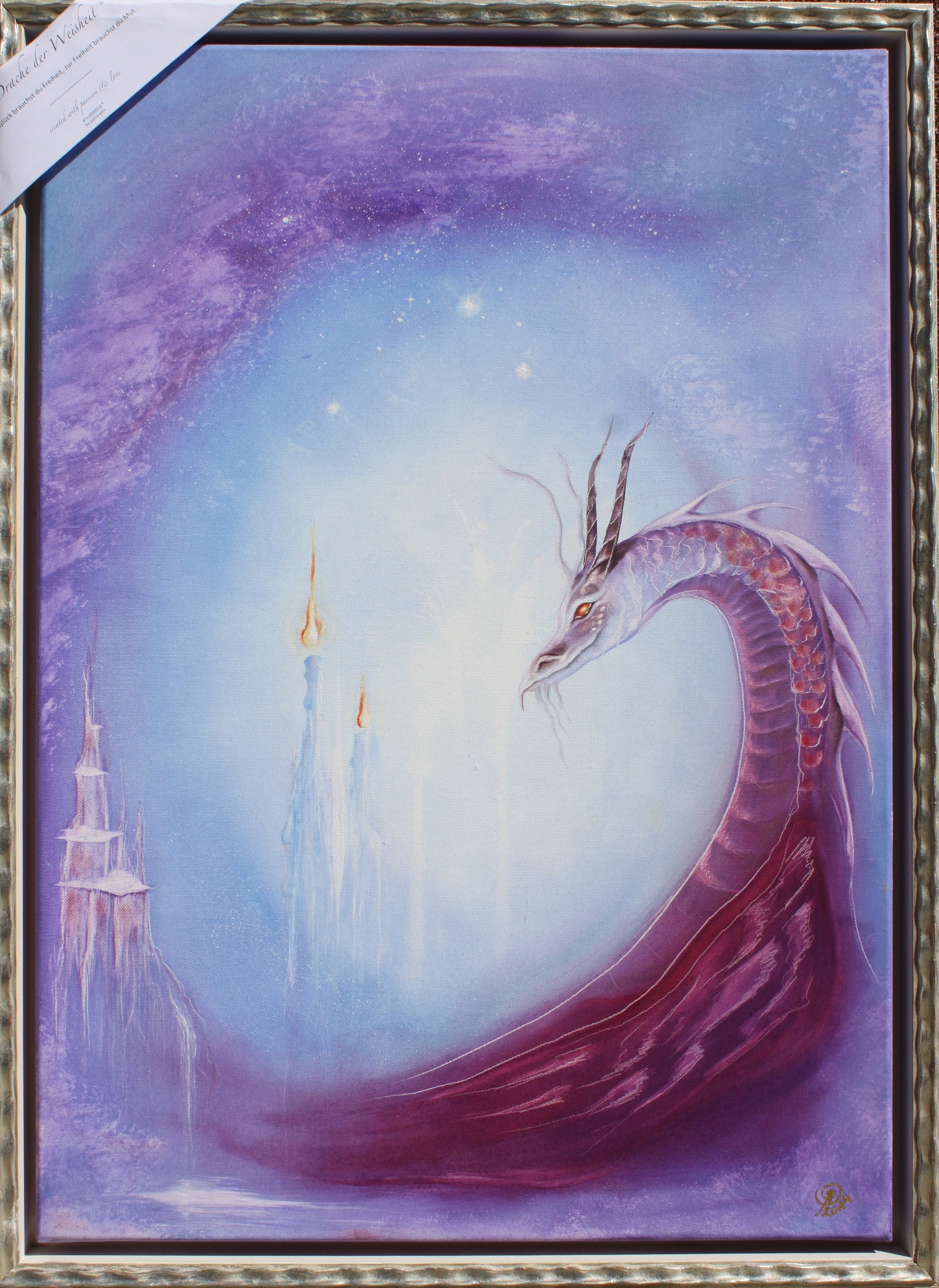 Dragon Of Wisdom Soul Art Original Oil On Etsy