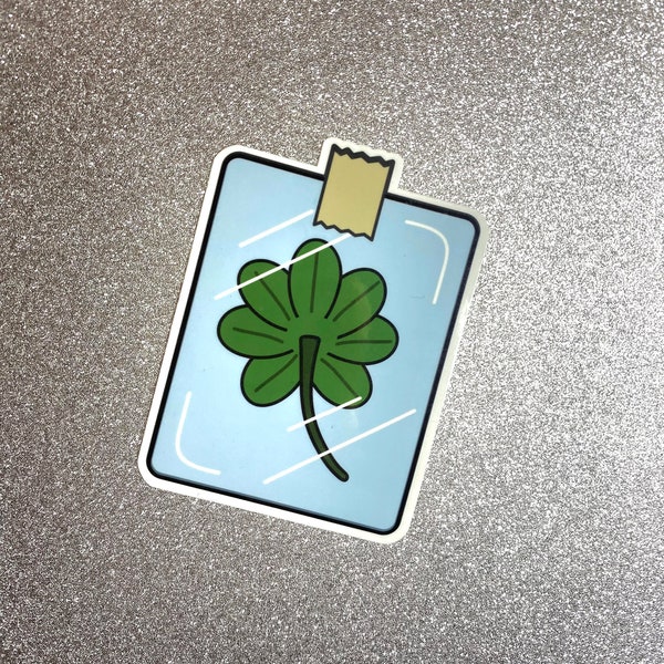 Seven leaf clover sticker | Lucky Clover sticker | Futurama Sticker | Waterproof Sticker | Decal | Laptop Stickers | Water Bottle Stickers |