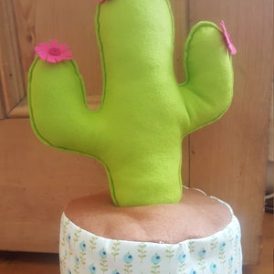 Quirky Feltro e Tessuto Cactus Fermaporta o Decorazione per la Casa (ricaricabile/lavabile) - Modello PDF per Cucire