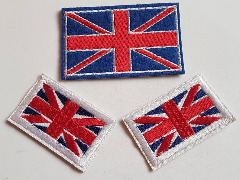 Union Jack/British flag motif iron on or sew on patch. Appliqué patches. image 1