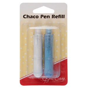 Sew Easy Quilter&#39;s Fine Chalk Pen: Weiß und Blau. Wiederbefüllbar