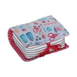 Sewing Hobby Notions Book Pin Cushion. Novelty pincushion gift.