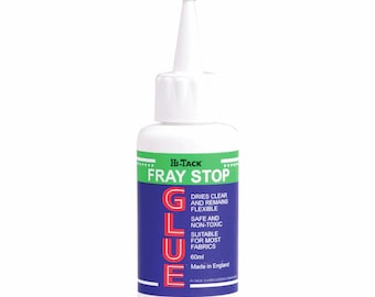 Hi-Tack Fray Stop Glue, stops fabric edges fraying. 60 ml. Can be iron. HT1500