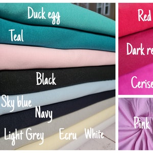 Solid Plain Cotton Spandex 4 way stretch Jersey Knit Fabric. Cut to order per 1/2 m