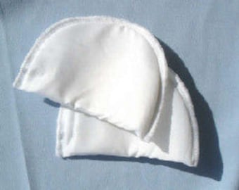 Foam moulded shoulder Pads (one pair), white large, medium small. Dressmaking and sewing.