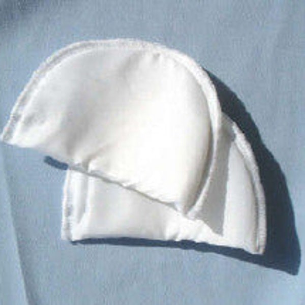 Foam moulded shoulder Pads (one pair), white large, medium small. Dressmaking and sewing.