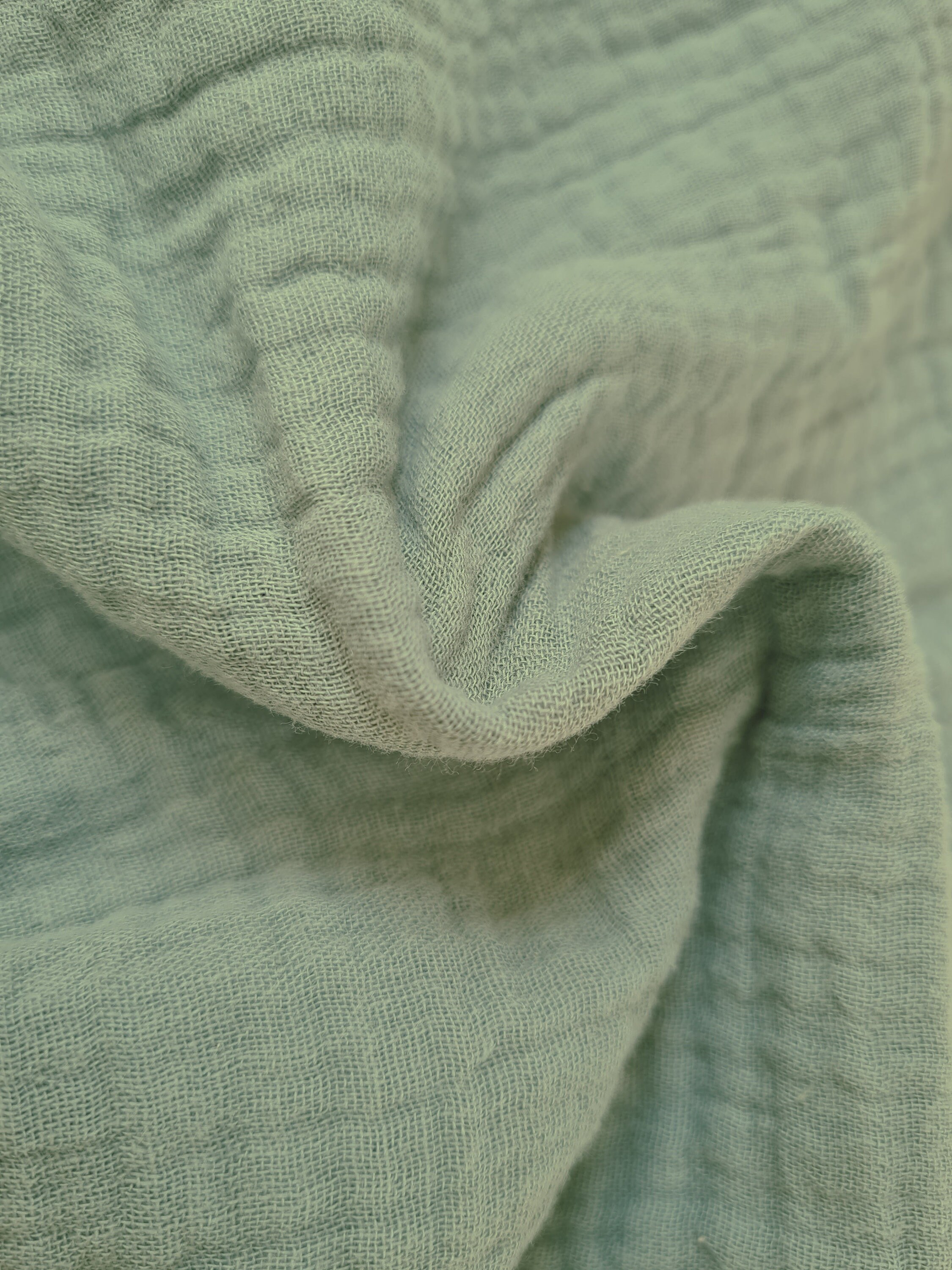 Sage green solid plain double gauze dress fabric by the half | Etsy