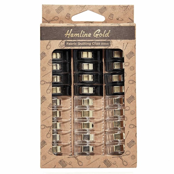 30 Pack Hemline Gold Wonder Clips /quilt Clips 25 Mm for Sewing or