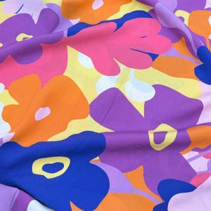 Lenzing™ ECOVERO™ viscose Trail Run by Nerida Hansen - Purple per 1/2m