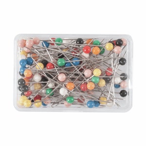 Milward Plastic Headed Pins  steel  in reusable storage box