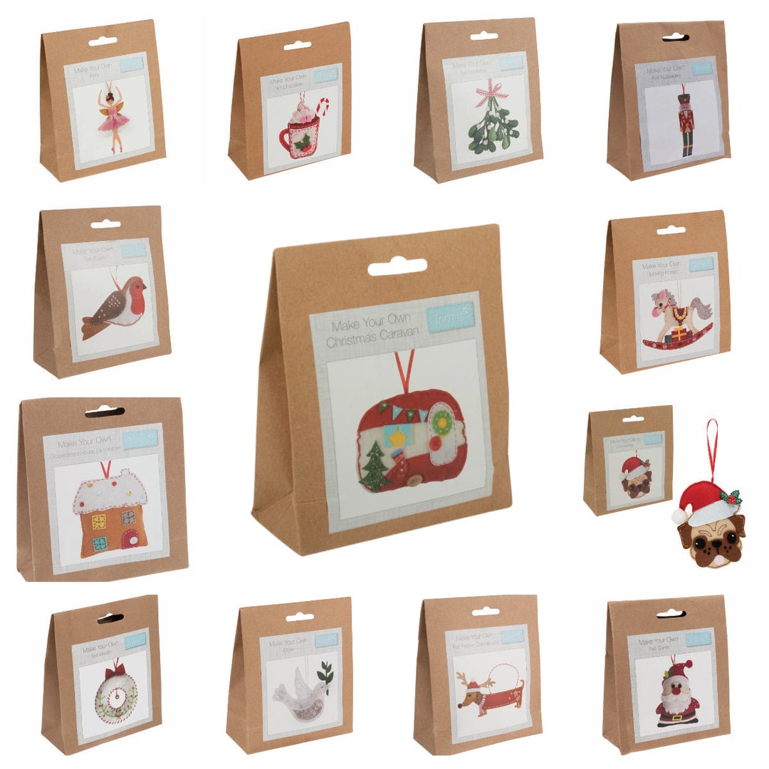 Trimits Make Your Own Hanging Felt Christmas Decoration Kit Etsy