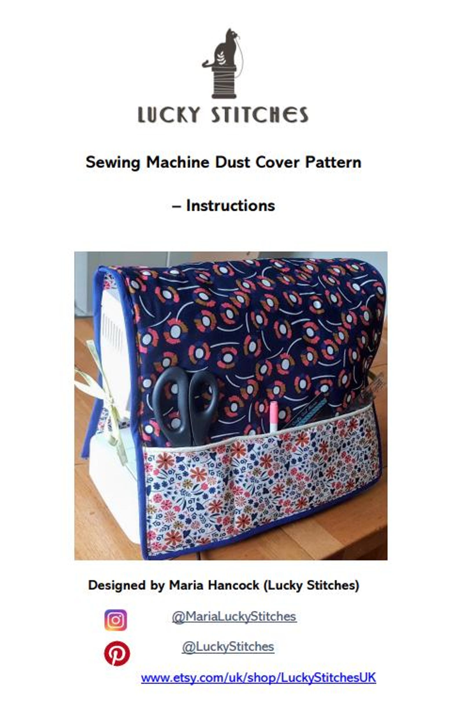 8+ Sewing Machine Cover Pattern Make Your Own Basic Sewing Machine Cover. Beginner Sewing Pattern