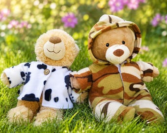 Teddy Bear Sewing Pattern – Hooded Onesie & Hoodie, Build a Bear Clothes PDF