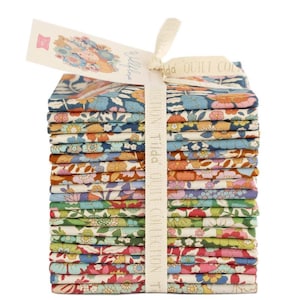Tilda Wallflower floral fabrics fat eighth bundle of 20 cotton fabrics